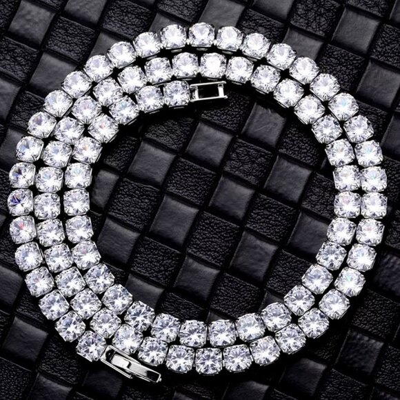 Fashion Jewelry Jewelry - ⭐ Large 22" Diamond Infinity Necklace With 5mm Diamonds 18k White Gold Pltd ⭐